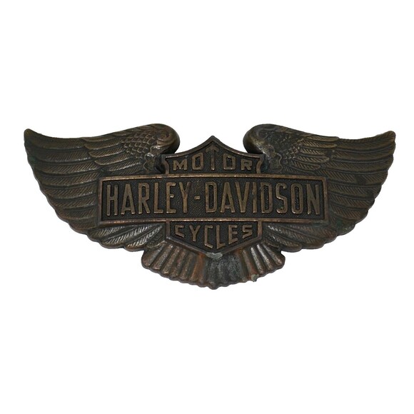 Righteous Products 1973 Bronze Harley Davidson Wings Belt Buckle